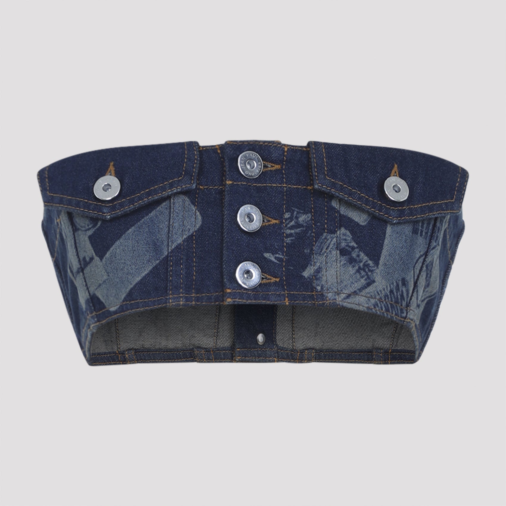 Denim Bra Top Blue Cotton