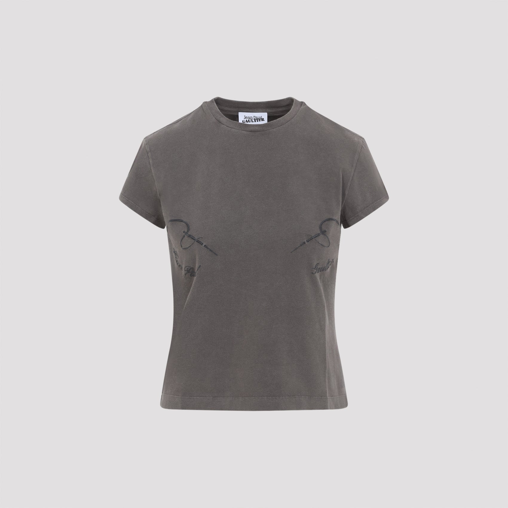 Needless T-shirt Grey Organic Cotton Elastane Tshirt