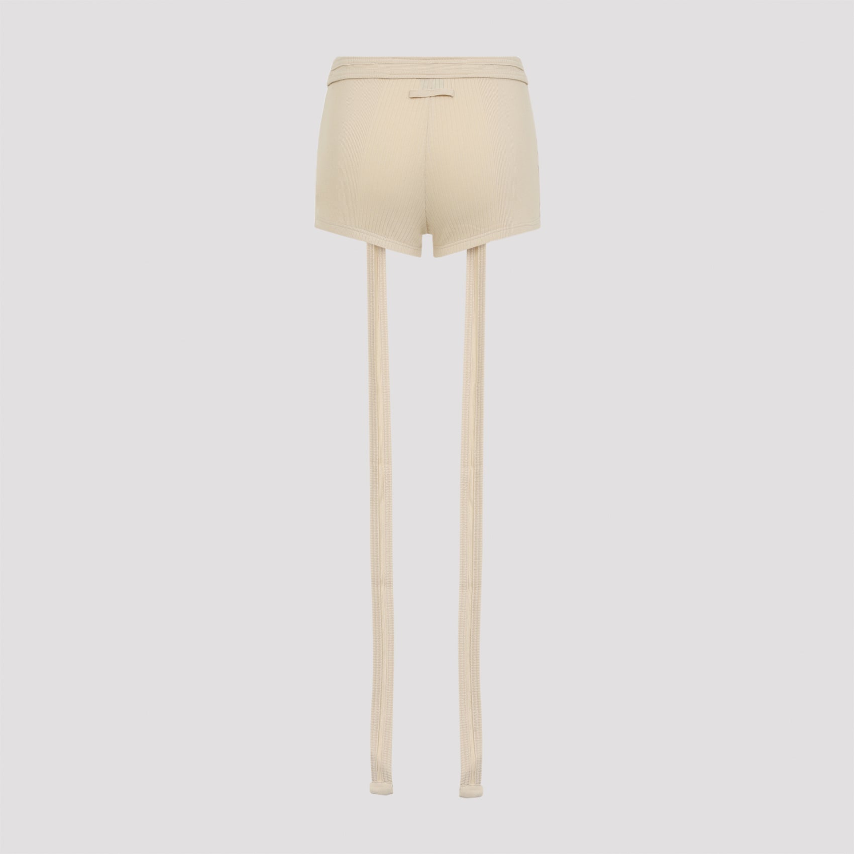 Ribbed Shorts Nude & Neutrals Cotton Pant