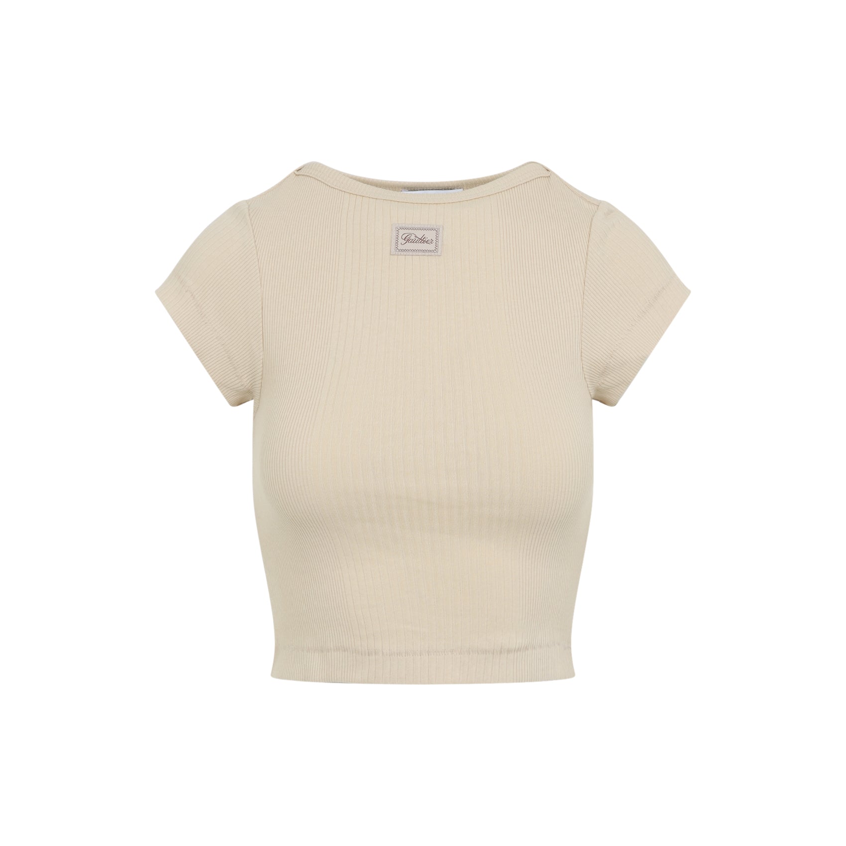 Cropped T-shirt Nude & Neutrals Cotton Tshirt