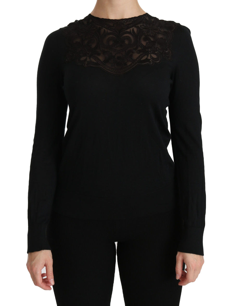 Dolce & Gabbana 80% Silk 20% Viscose blouse in black