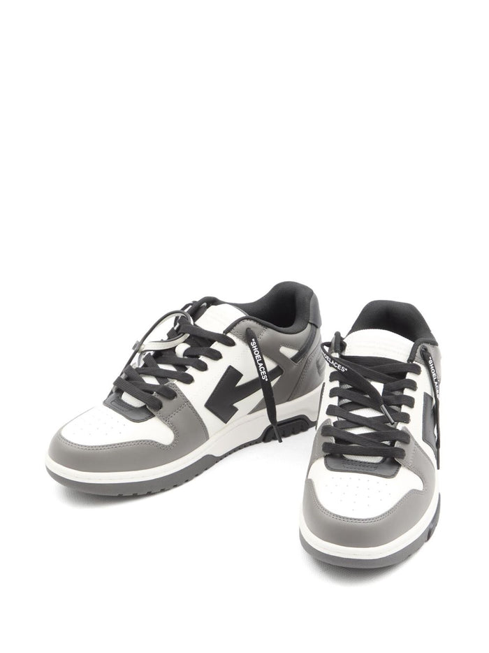 Off-White Flat Shoes Dark Grey Lea