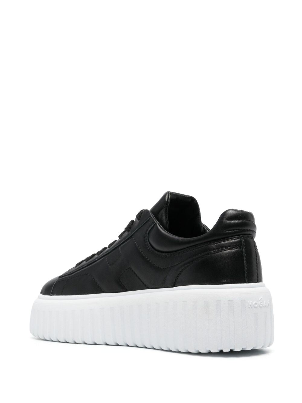 Hogan Flat shoes Black Leathe Rand Out.mat