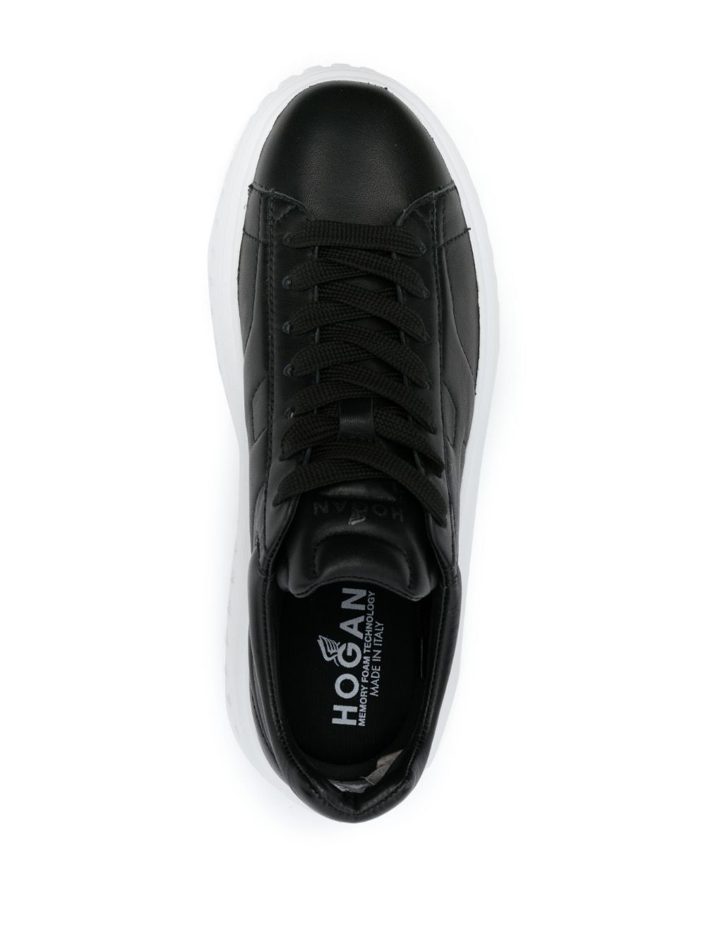 Hogan Flat shoes Black Leathe Rand Out.mat
