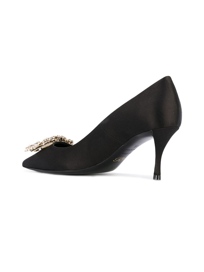 Roger Vivier Flat Shoes Black Pelle + Tessuto