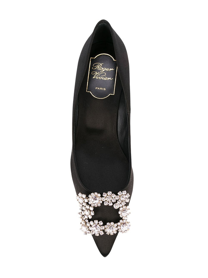 Roger Vivier Flat Shoes Black Pelle + Tessuto