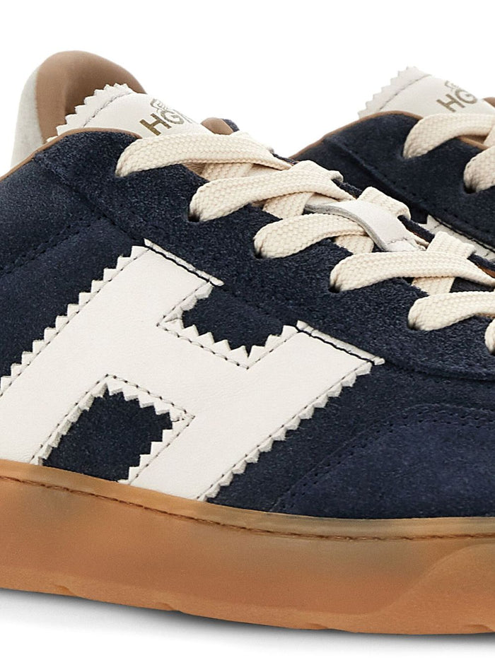 Hogan Flat Shoes Navy Blue 100 Leather & Rubber Sole
