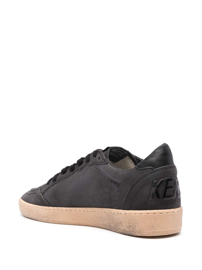Golden Goose Flat Shoes Dark Gray/sand Lea Rub Sole