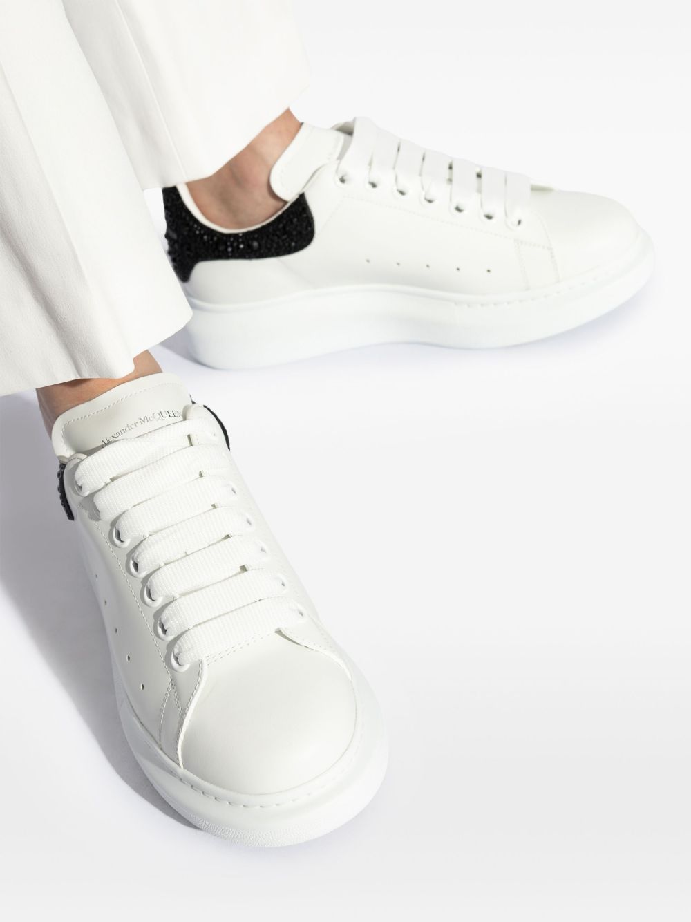 Alexander McQueen Flat shoes White/ Black/jet