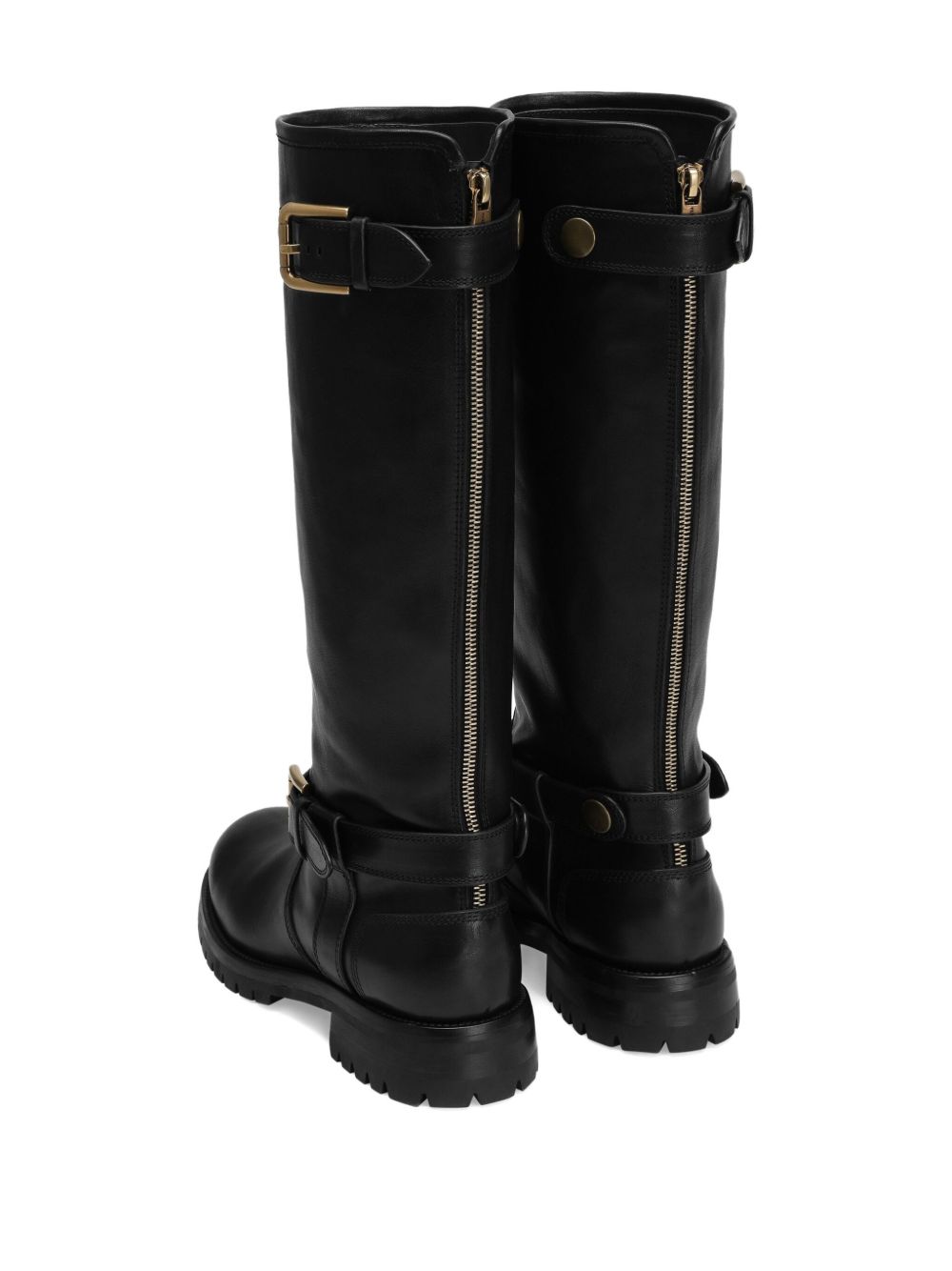 Dolce & Gabbana Flat Shoes Black Leather
