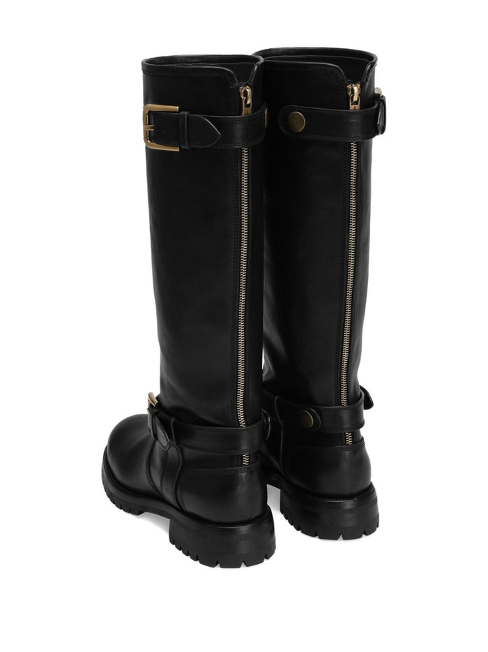 Dolce & Gabbana Flat Shoes Black Leather