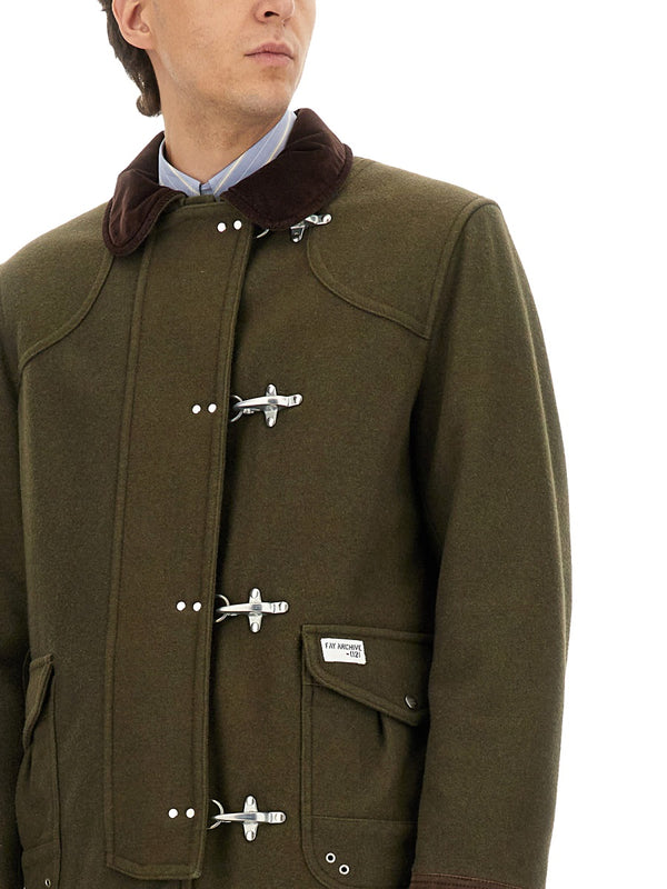 4 Hooks Jacket Military Green Wool Trench & Raincoats