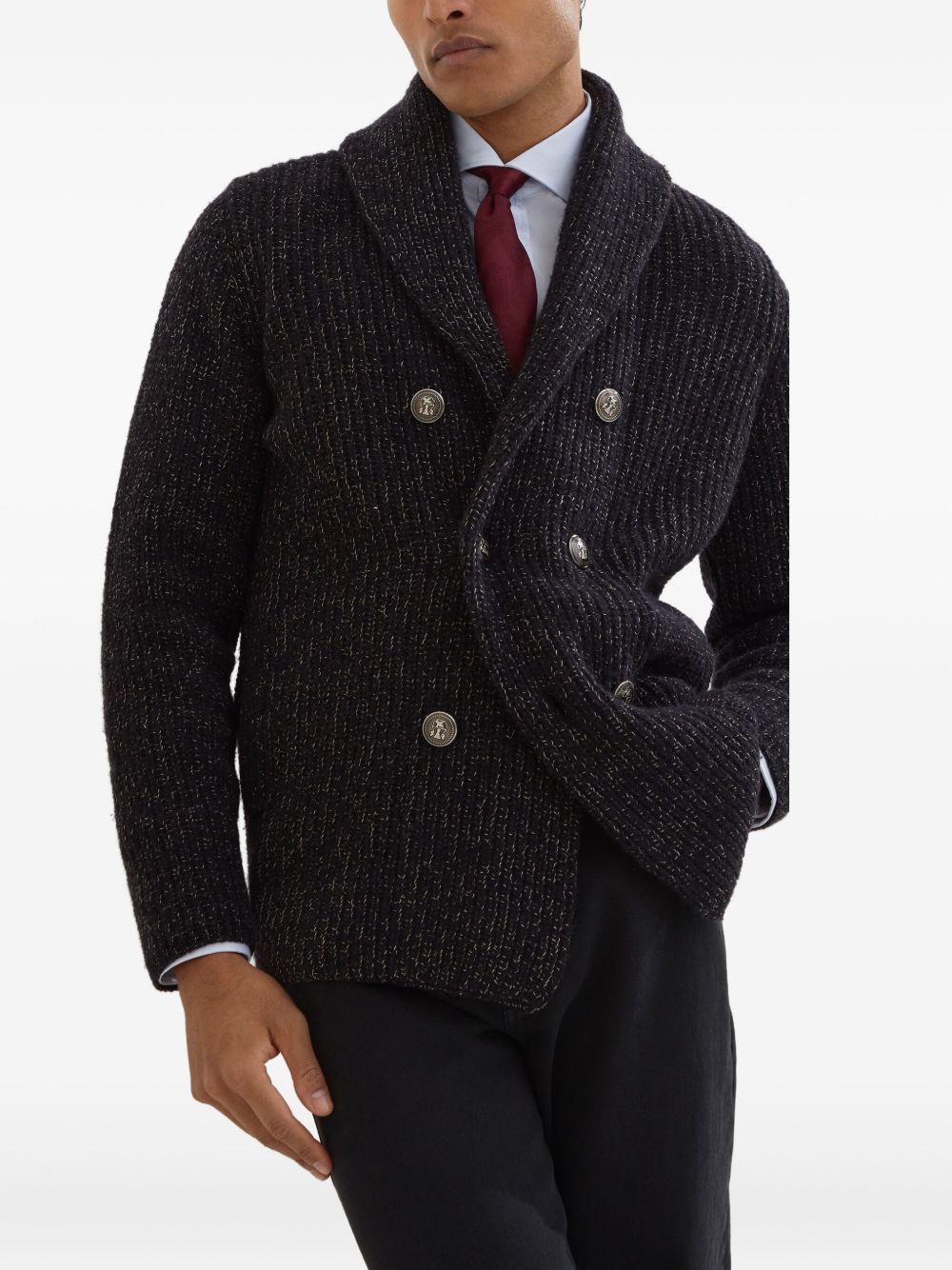 Brunello Cucinelli Jackets Nero Corteccia Lana Seta Cashmere