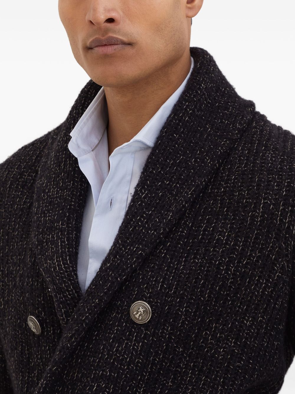 Brunello Cucinelli Jackets Nero Corteccia Lana Seta Cashmere