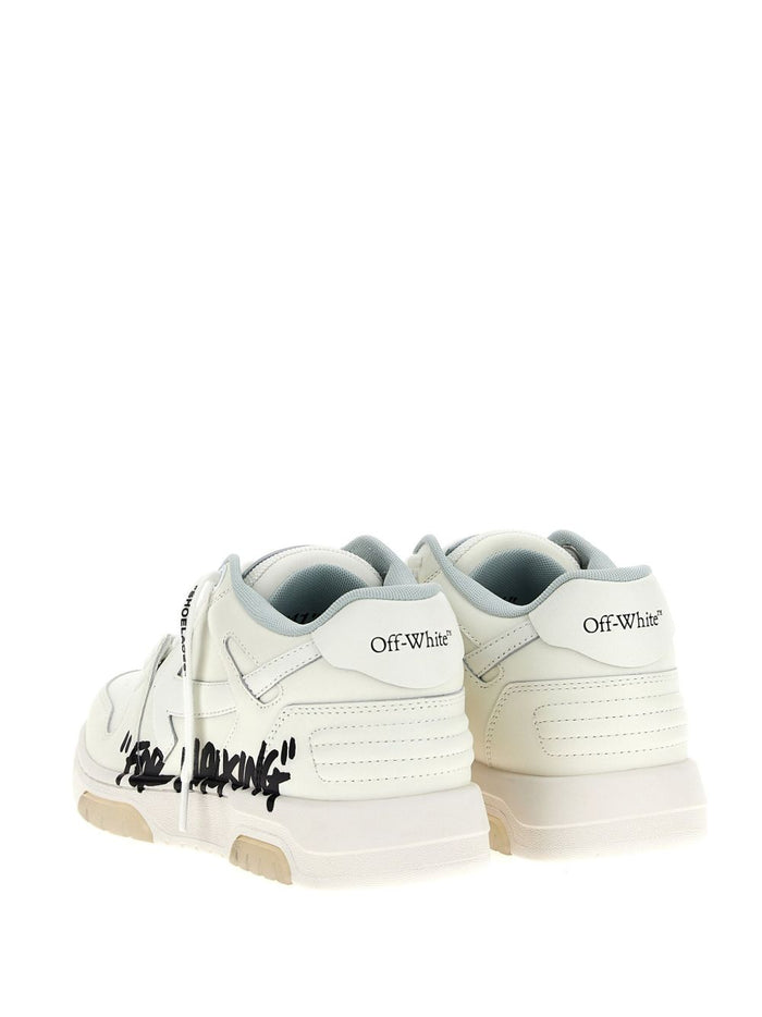 Off-White Flat Shoes White-black Lea