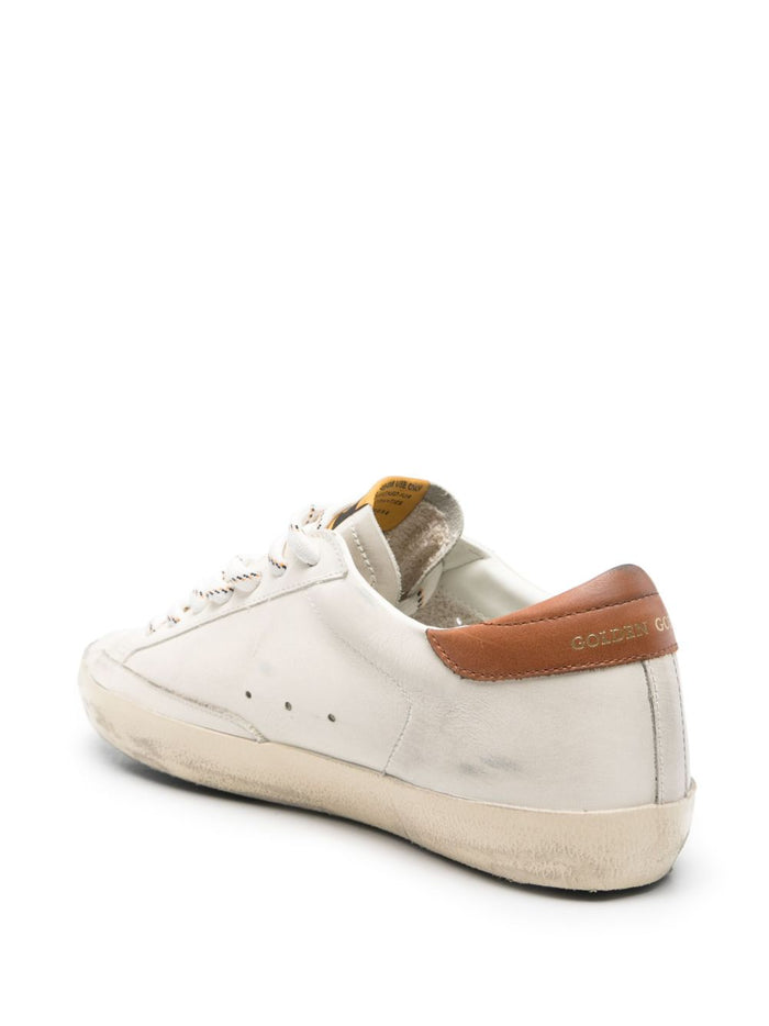 Golden Goose Flat Shoes White/grey/brown Lea Rub Sole