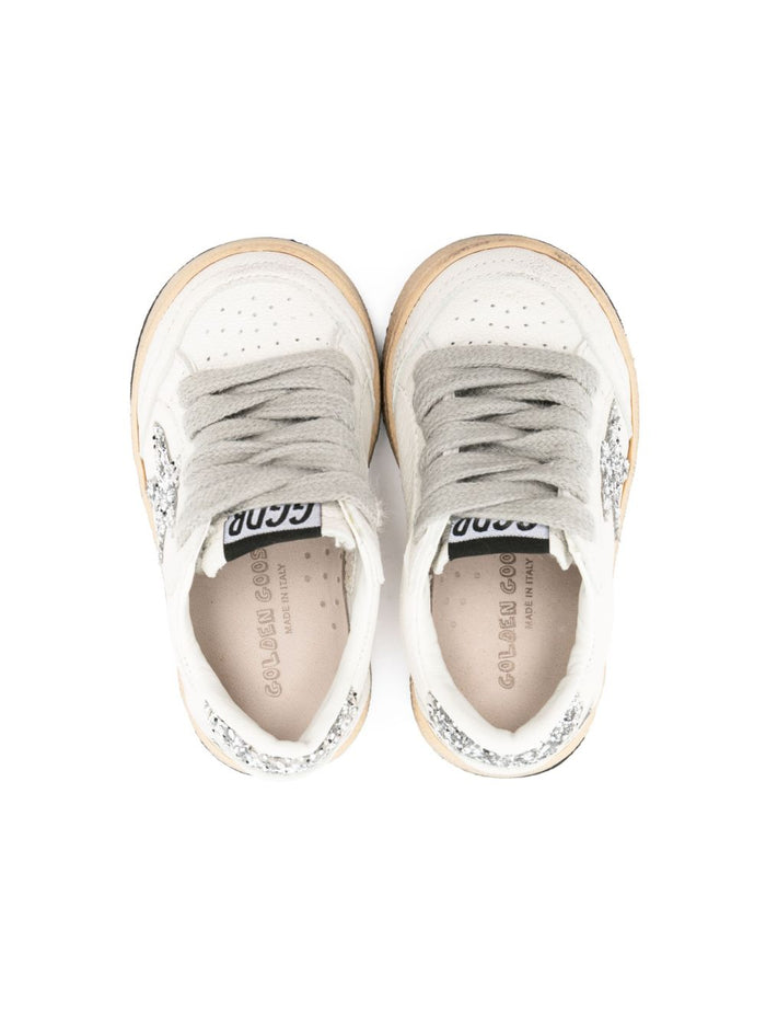 Golden Goose Kids Flat Shoes White Leathe Rand Out.mat
