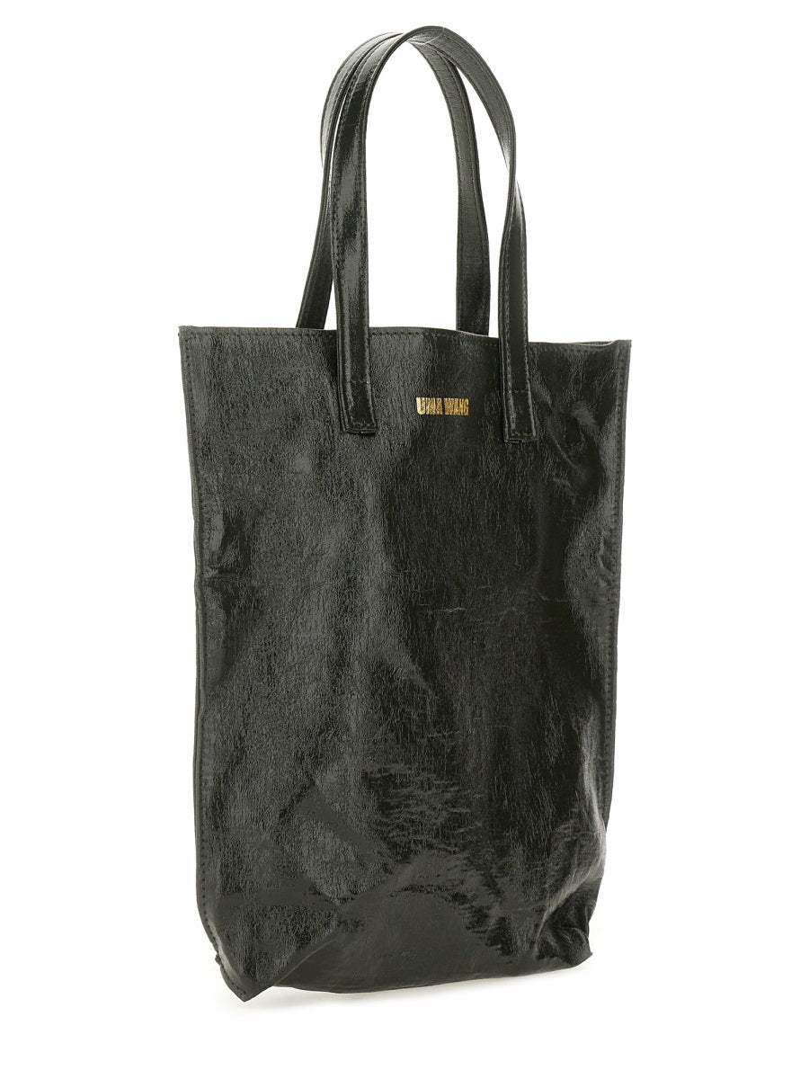 Medium Tote Bag Green Linen Handbags