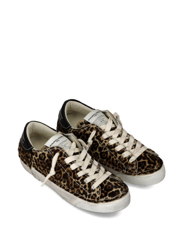 Philippe Model Flat Shoes Leopard Rubber & Fabric