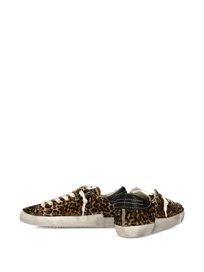 Philippe Model Flat Shoes Leopard Rubber & Fabric