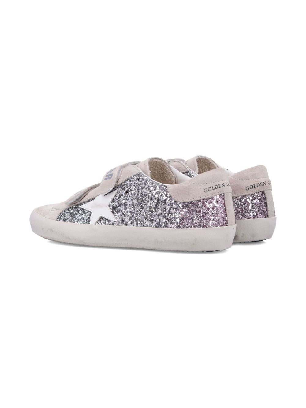 GOLDEN GOOSE KIDS Flat shoes Silver/pink/white/grey Leathe Rand Out.mat