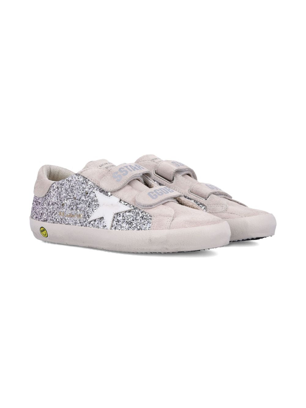 GOLDEN GOOSE KIDS Flat shoes Silver/pink/white/grey Leathe Rand Out.mat
