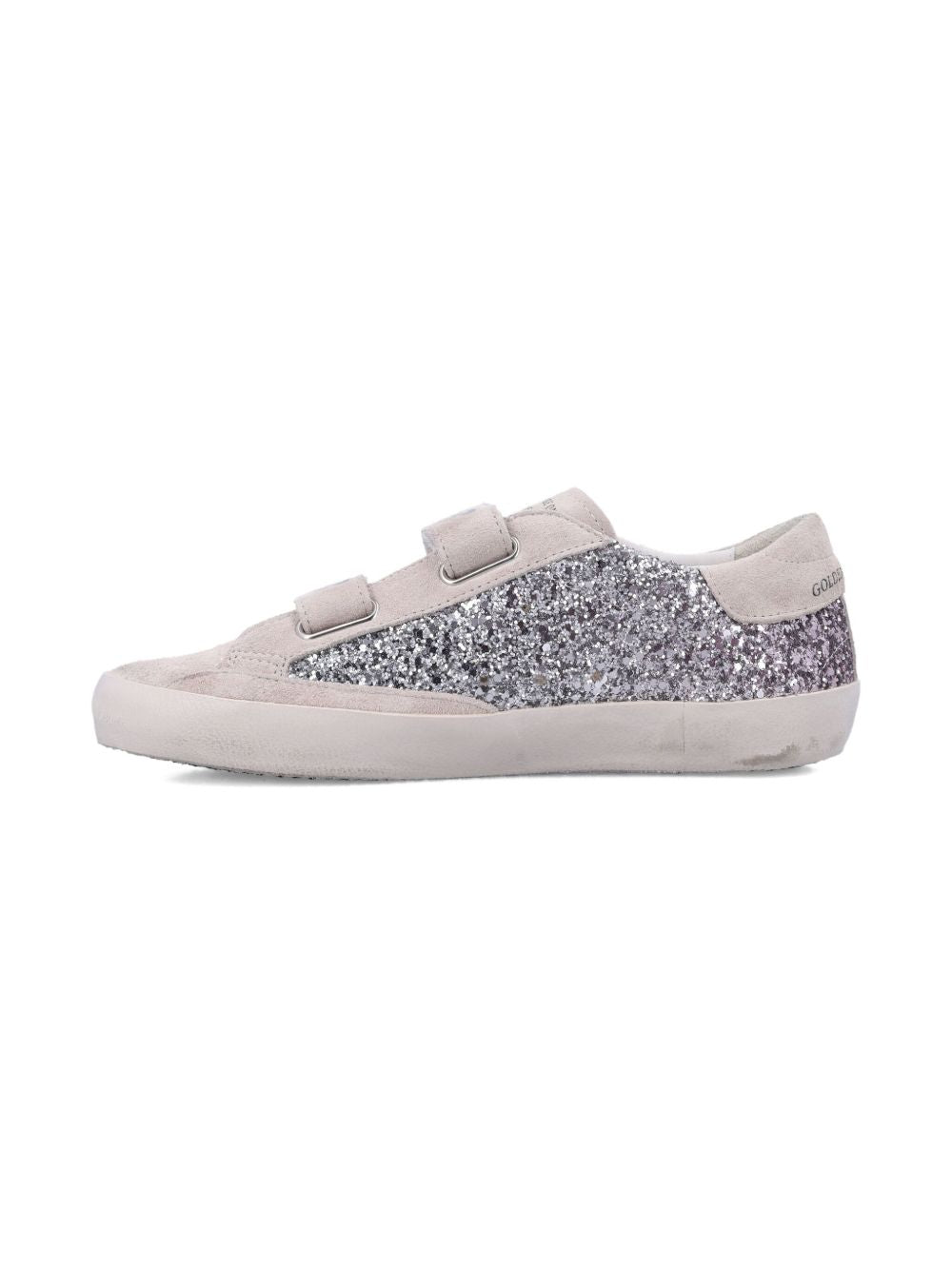 GOLDEN GOOSE KIDS Flat shoes Silver/pink/white/grey Leathe Rand Out.mat