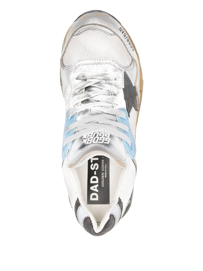 Golden Goose Flat Shoes Silver/grey/white