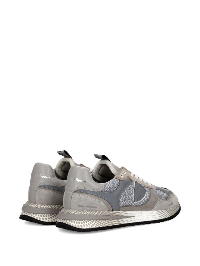 Philippe Model Flat Shoes Gris Blanc Leathe Rand Out.mat