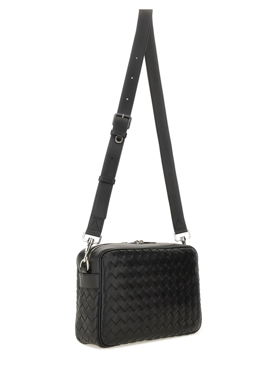 Shoulder Bag Room Intrecciato Black Leather Calfskin
