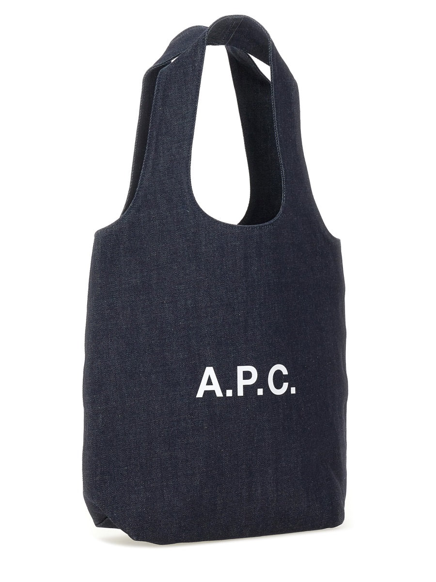 Small Tote Bag Ninon Blue Cotton Handbags