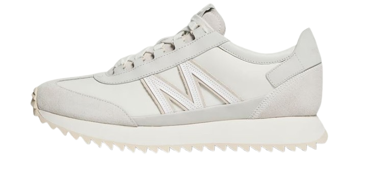 Moncler Flat Shoes White Leathe Rand Out.mat