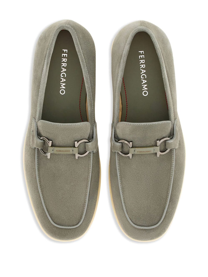 Salvatore Ferragamo Flat shoes Sage Green Suede