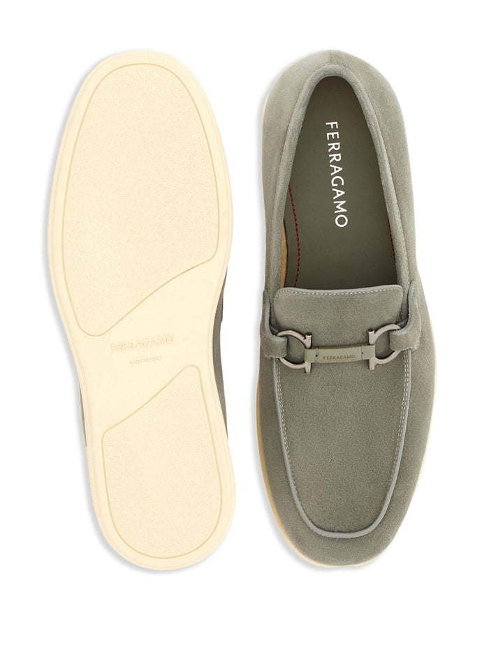 Salvatore Ferragamo Flat shoes Sage Green Suede