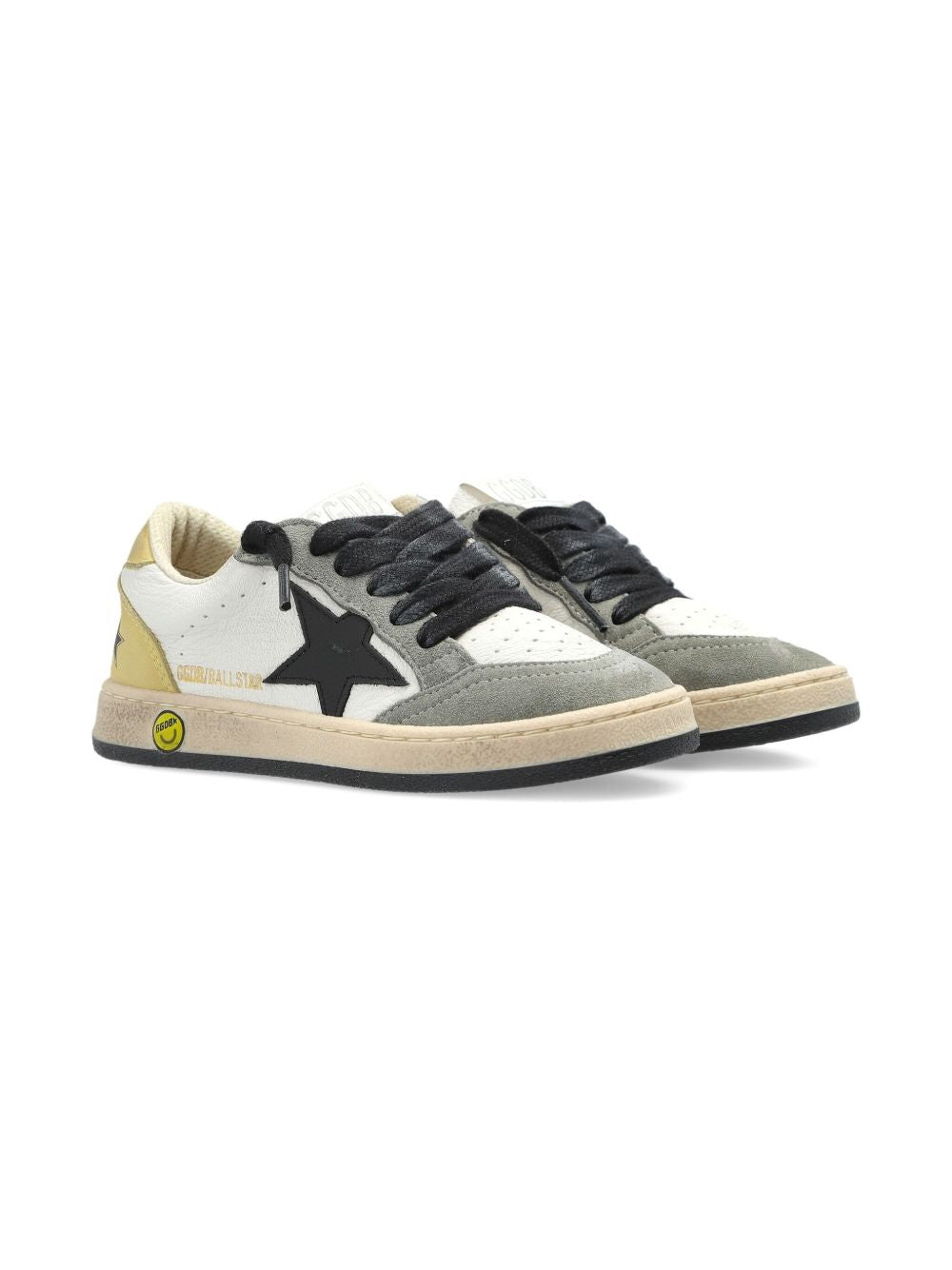 Golden Goose Kids Flat Shoes White/light Green Fab Oth Mat