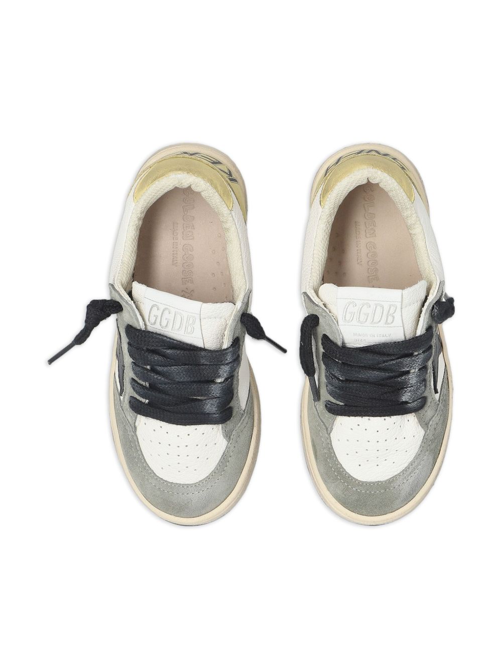 Golden Goose Kids Flat Shoes White/light Green Fab Oth Mat