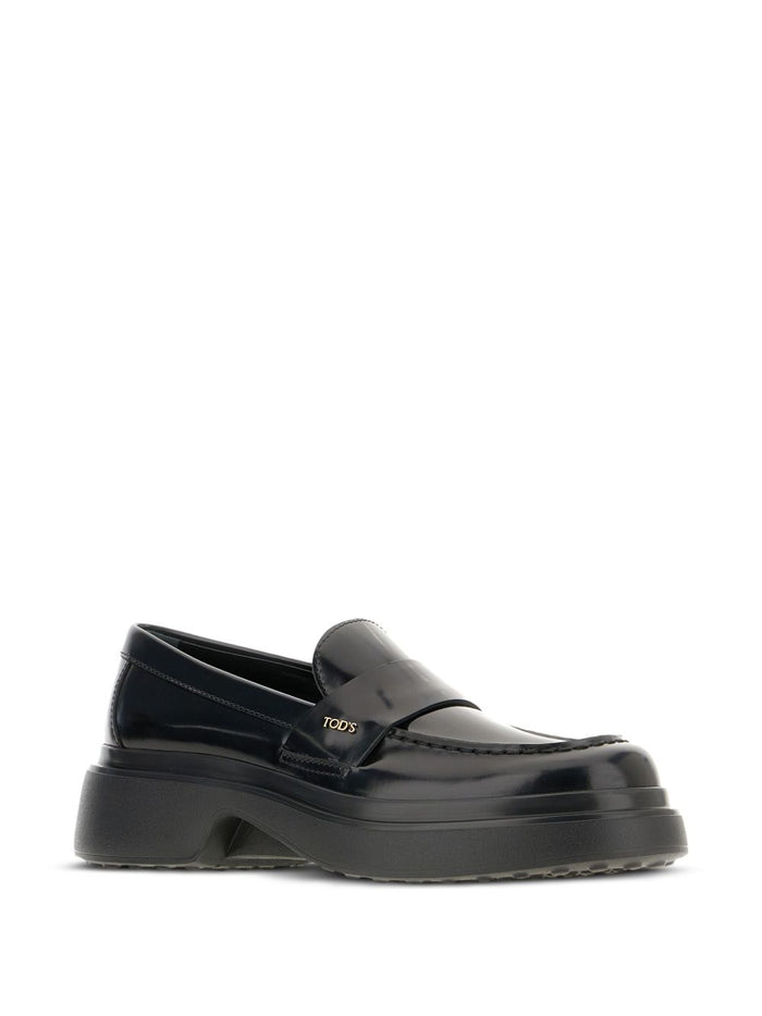 Tods Flat Shoes Black Leathe Rand Out.mat