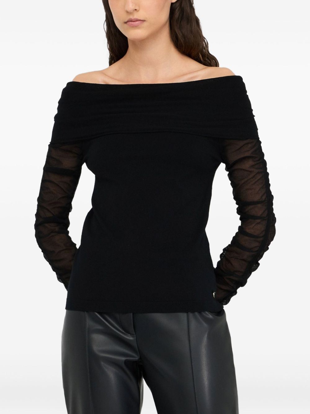 Liu Jo Black Sweaters Viscosa Poliestere