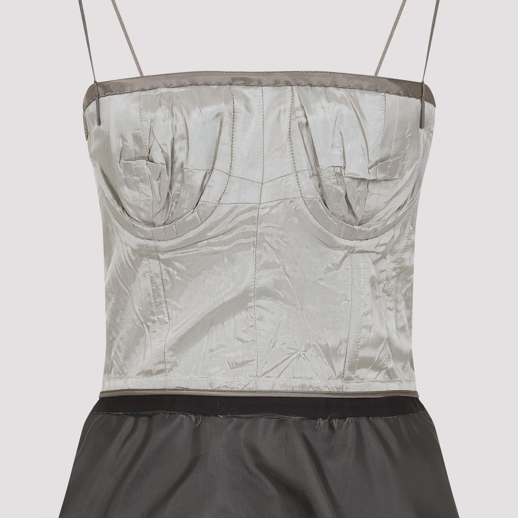 Silk Midi Dress Grey