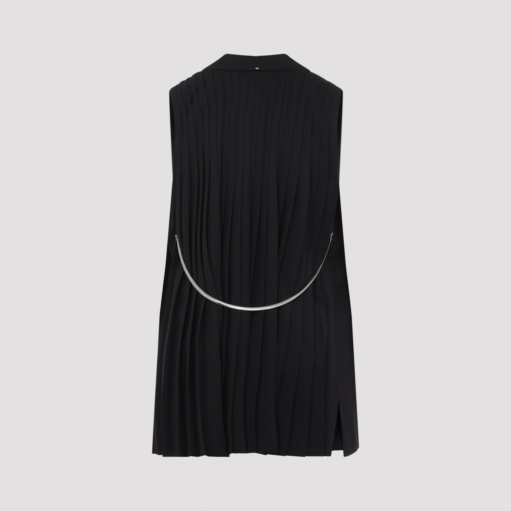 Albero Gilet Black Virgin Wool Polyester Jacket