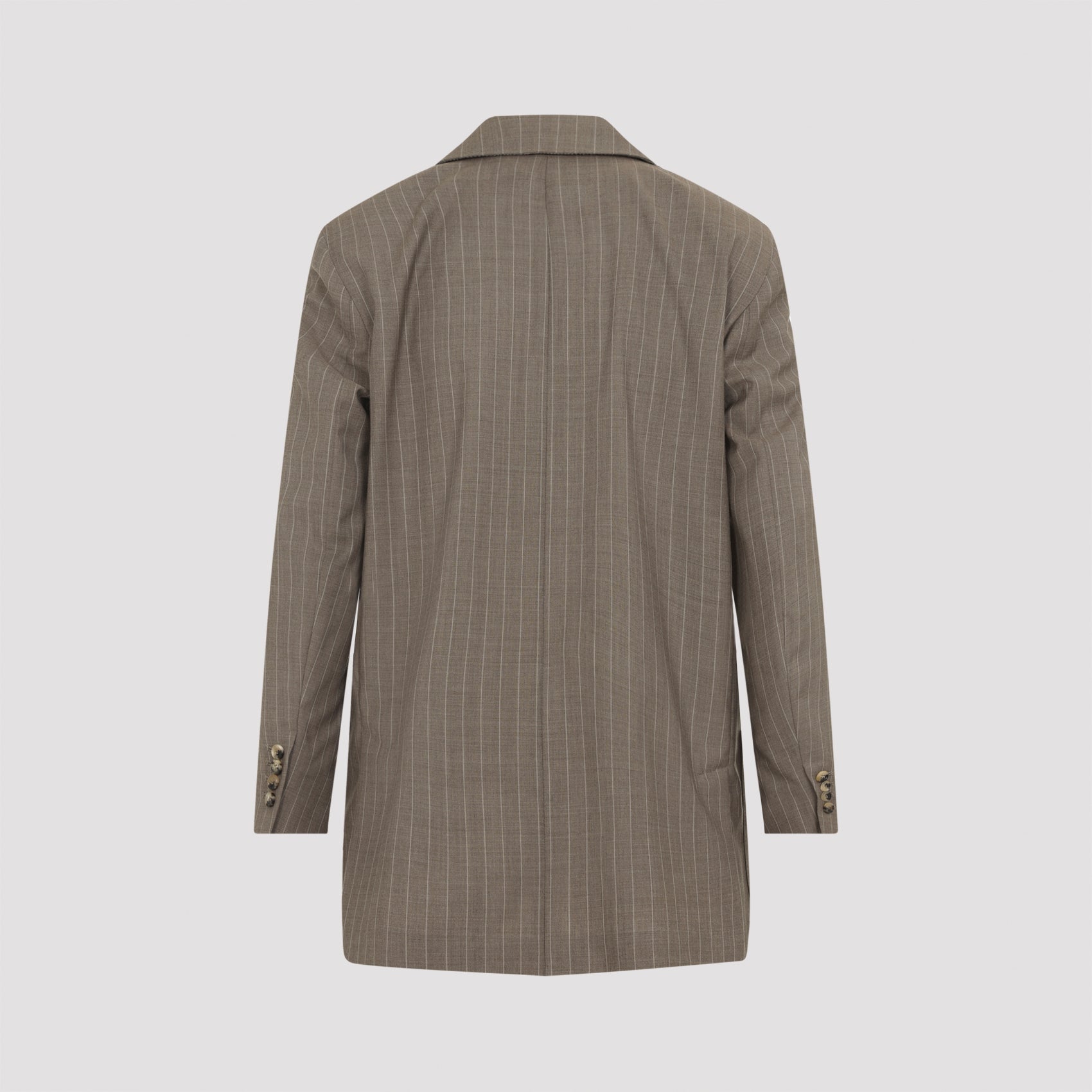 Acciaio Pinstripe Jacket Nude & Neutrals Virgin Wool
