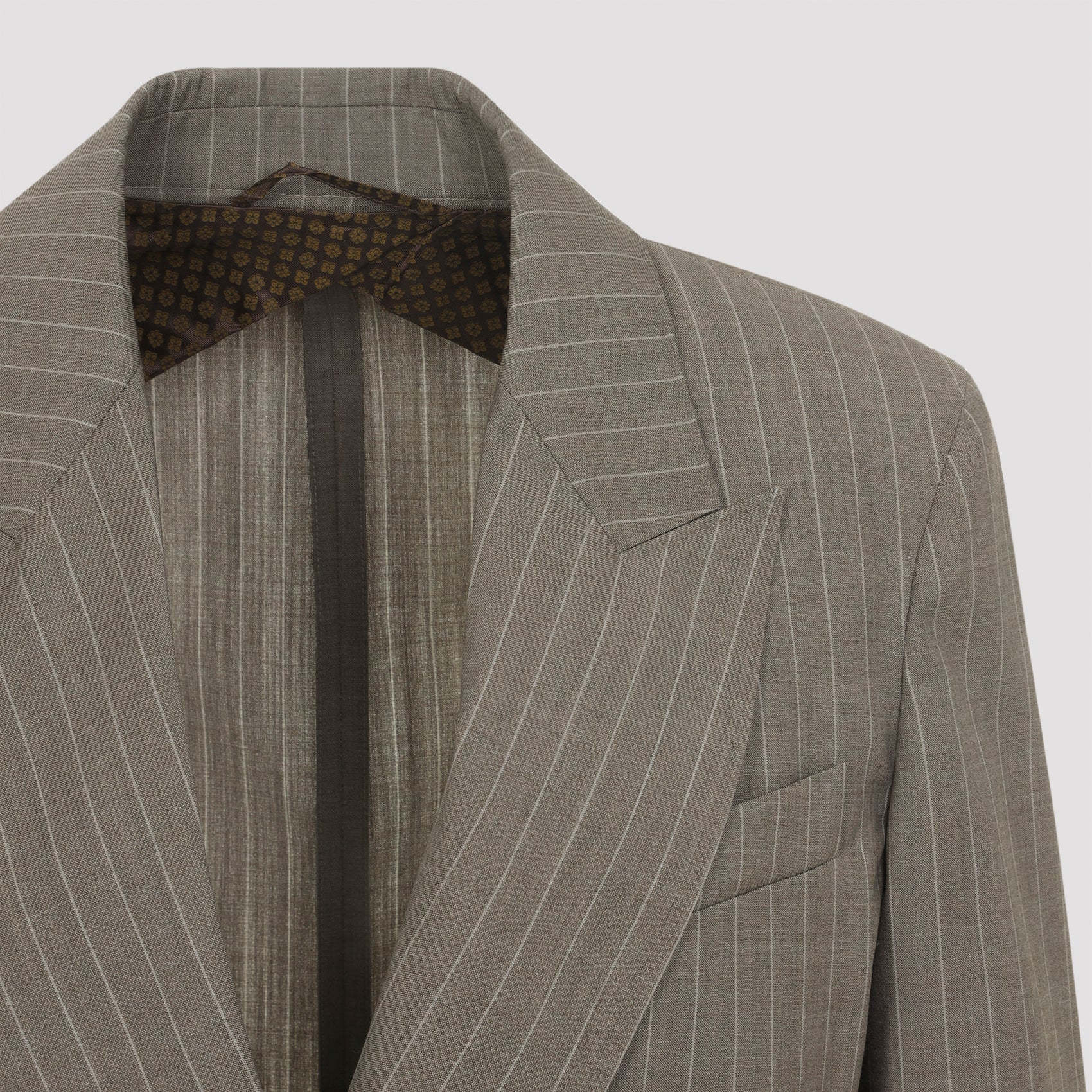 Acciaio Pinstripe Jacket Nude & Neutrals Virgin Wool