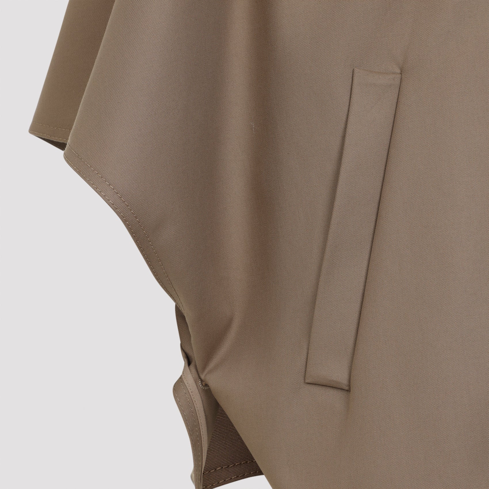 Paggio Cape Trench Nude & Neutrals Cotton Coat