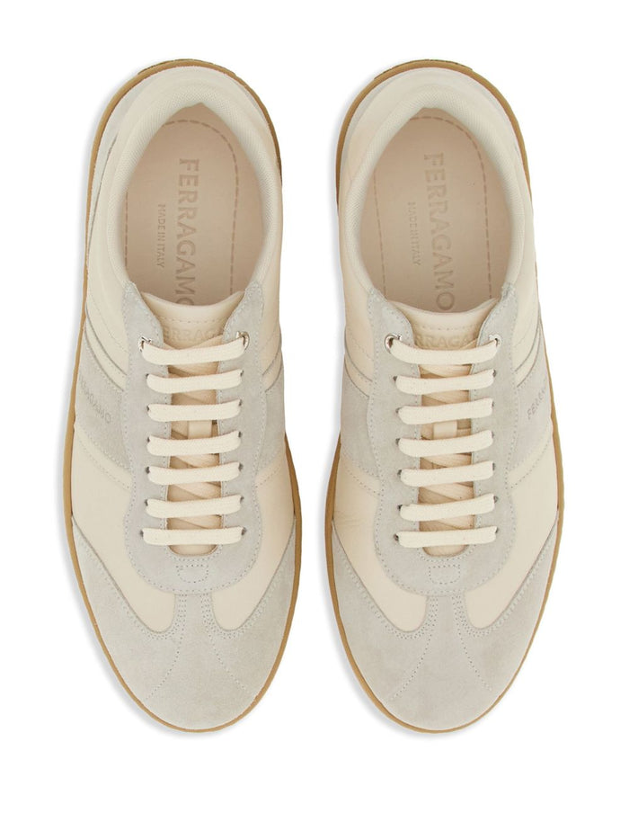 Salvatore Ferragamo Flat Shoes Lea And Rubber Sole