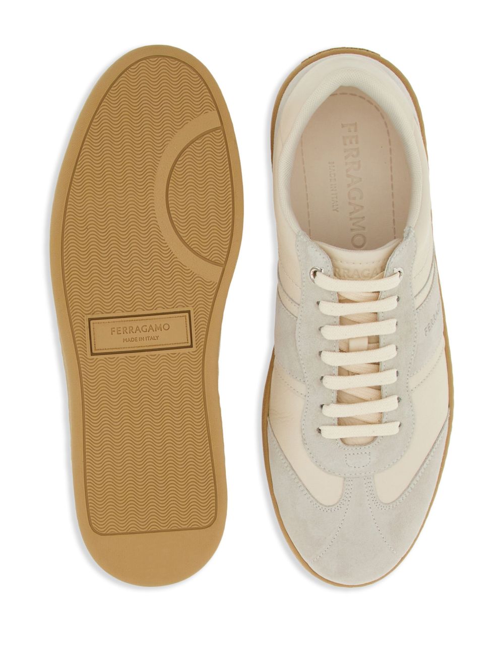 Salvatore Ferragamo Flat Shoes Lea And Rubber Sole