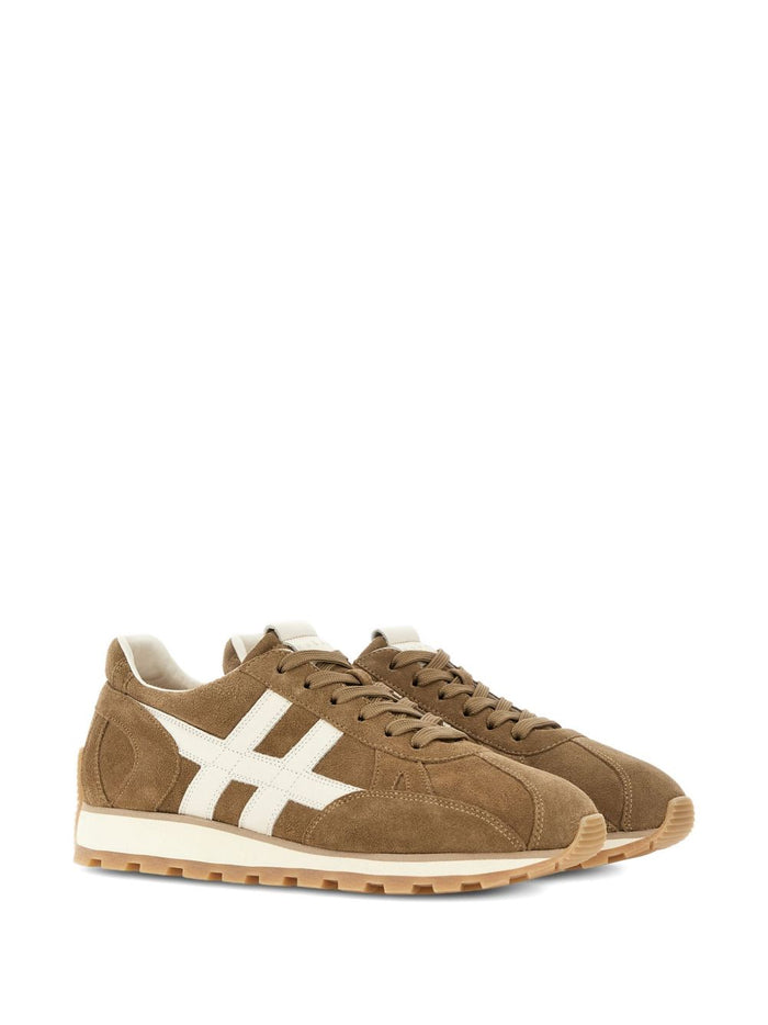 Hogan Flat Shoes Tan 100 Leather & Rubber Sole