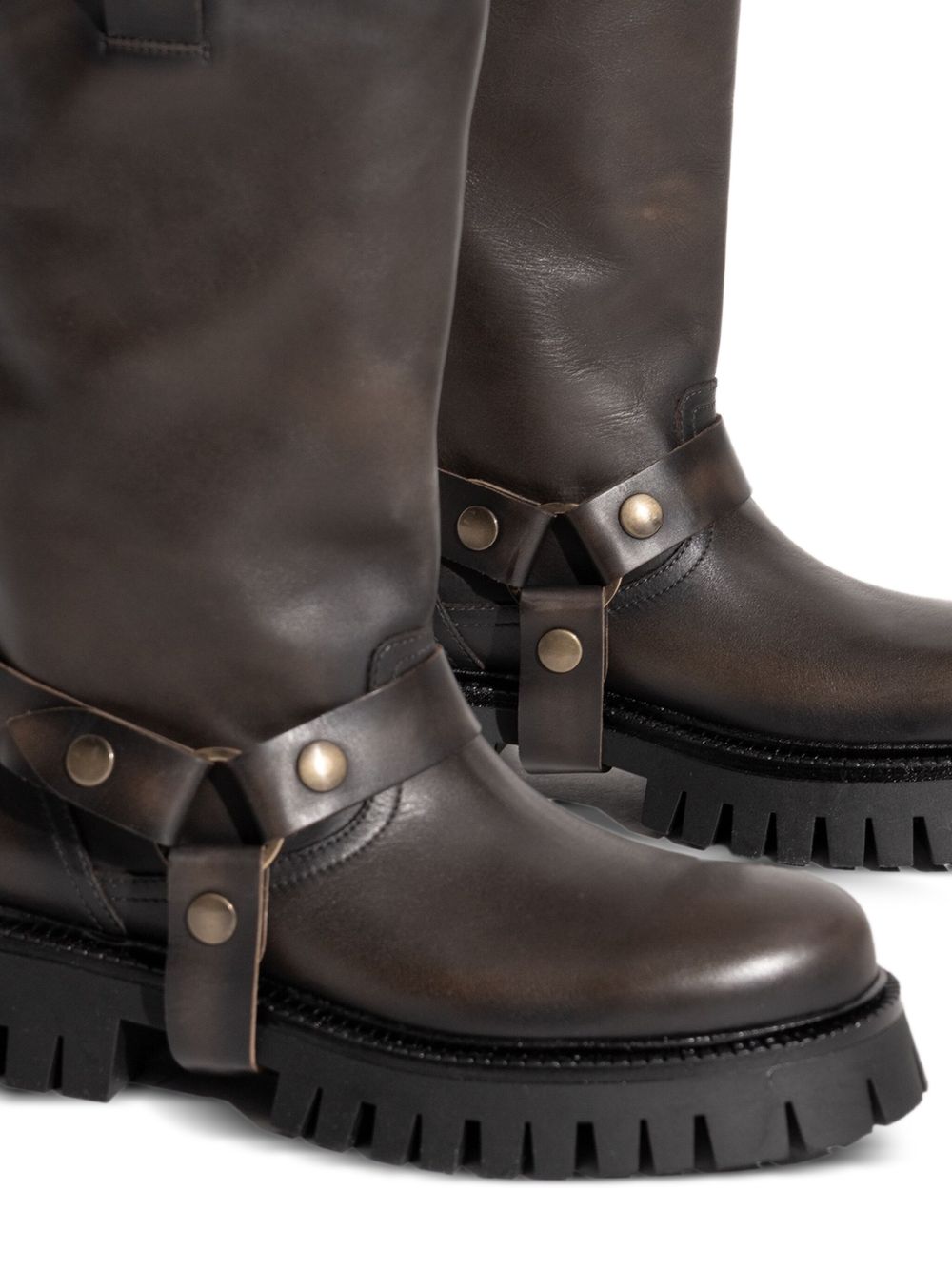 Golden Goose Flat Shoes Dark Brown Lea
