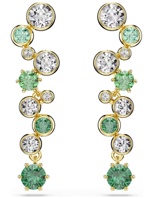 Swaroski Bijoux Gold, Green, Clear
