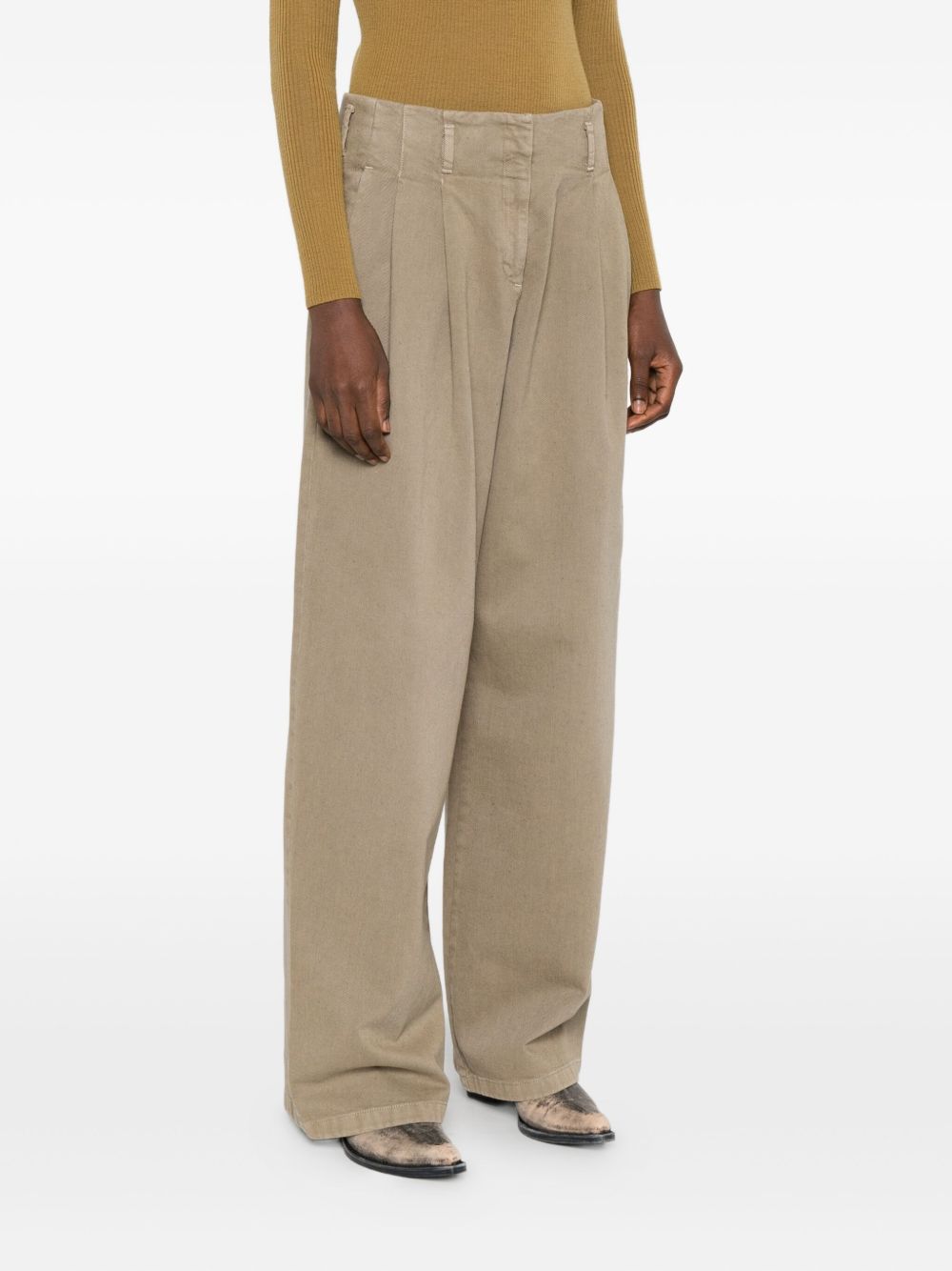 Golden Goose Trousers Pale Khaki