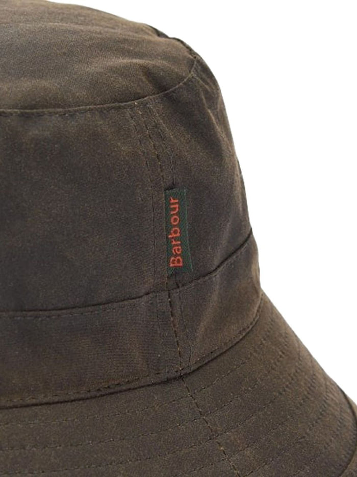 Barbour Hats Green Waxed Cotton